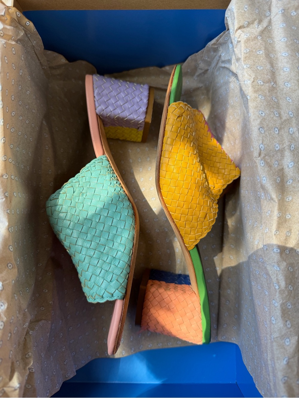 Charlotte Stone Lenu Kortman Women's Multi-Color Woven Slide Sandals - Picture 3 of 6
